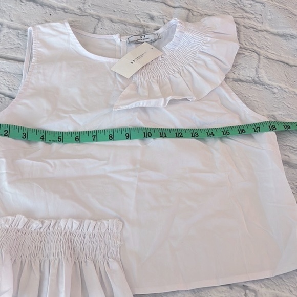 SP sleeveless ruffle trim cropped blouse Sz L NWT - Picture 6 of 8